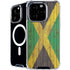 Jamaican Flag Dark Wood iPhone 16 Pro MagSafe Case